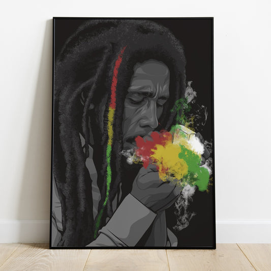 BOB MARLEY Wall Art Poster for Home Office