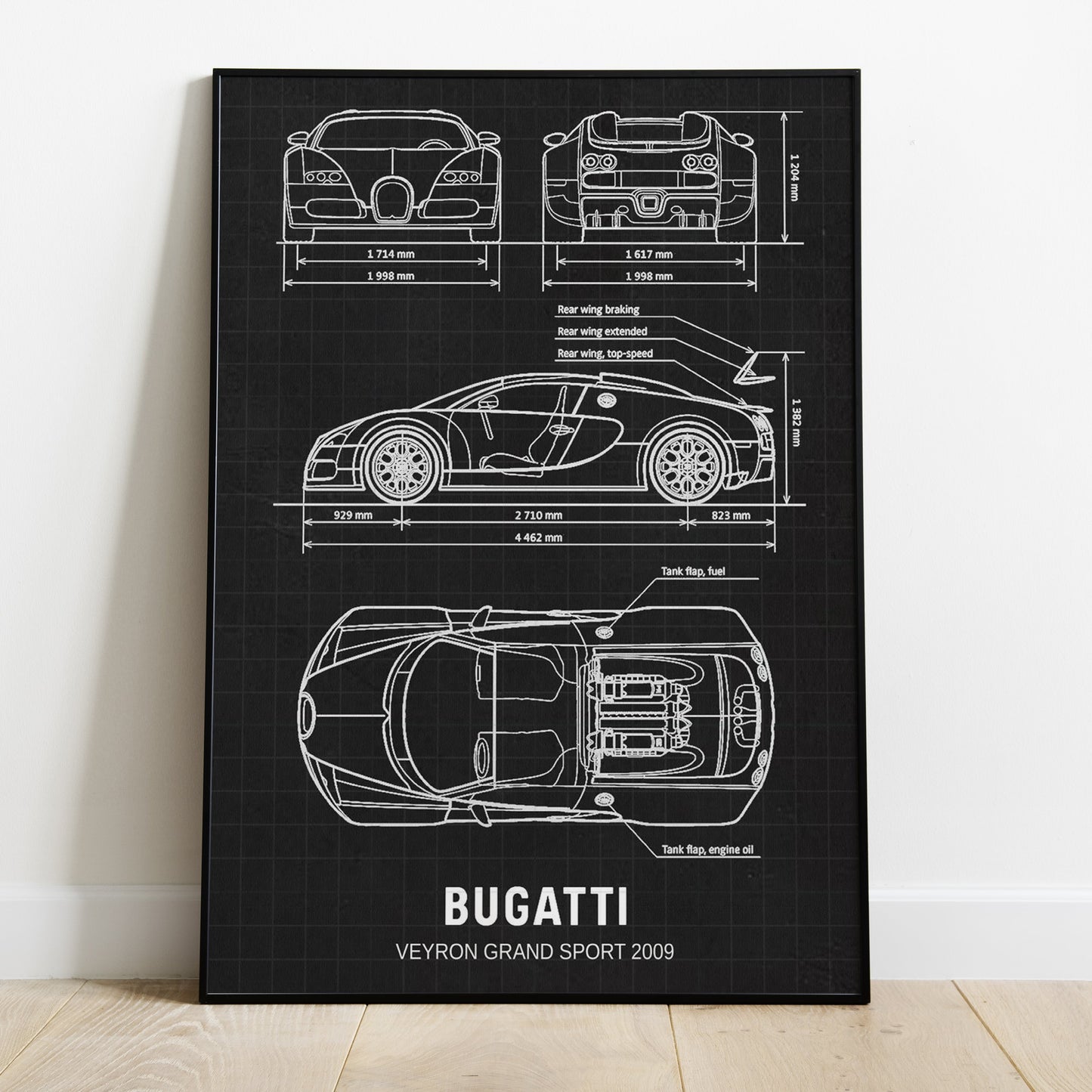 BUGATTI Wall Art Poster for Home Office
