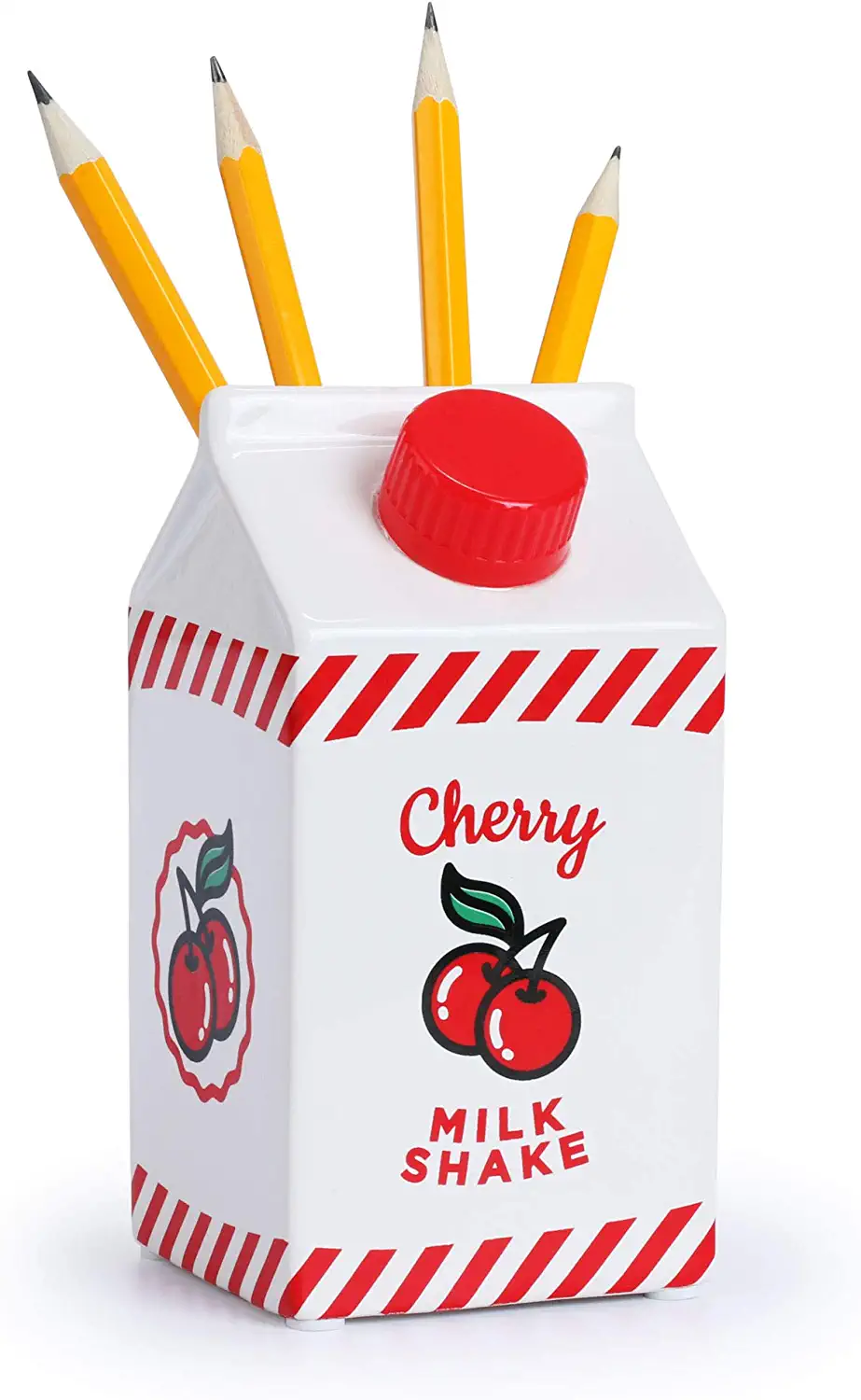 Cherry Milk Shake Pen Pot | Retro Pen Holder