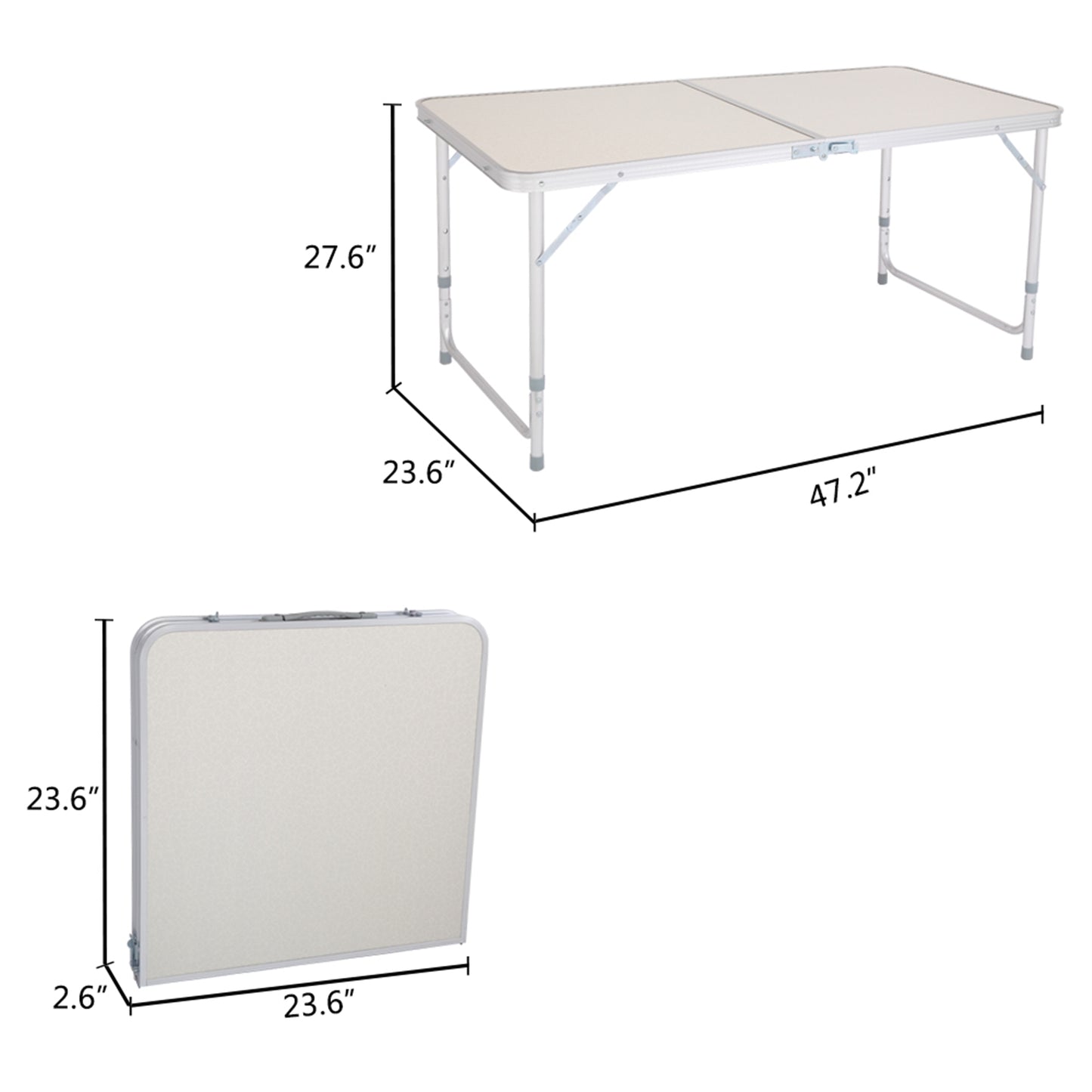 Portable Multipurpose Folding Table 120 x 60 x 70 4Ft