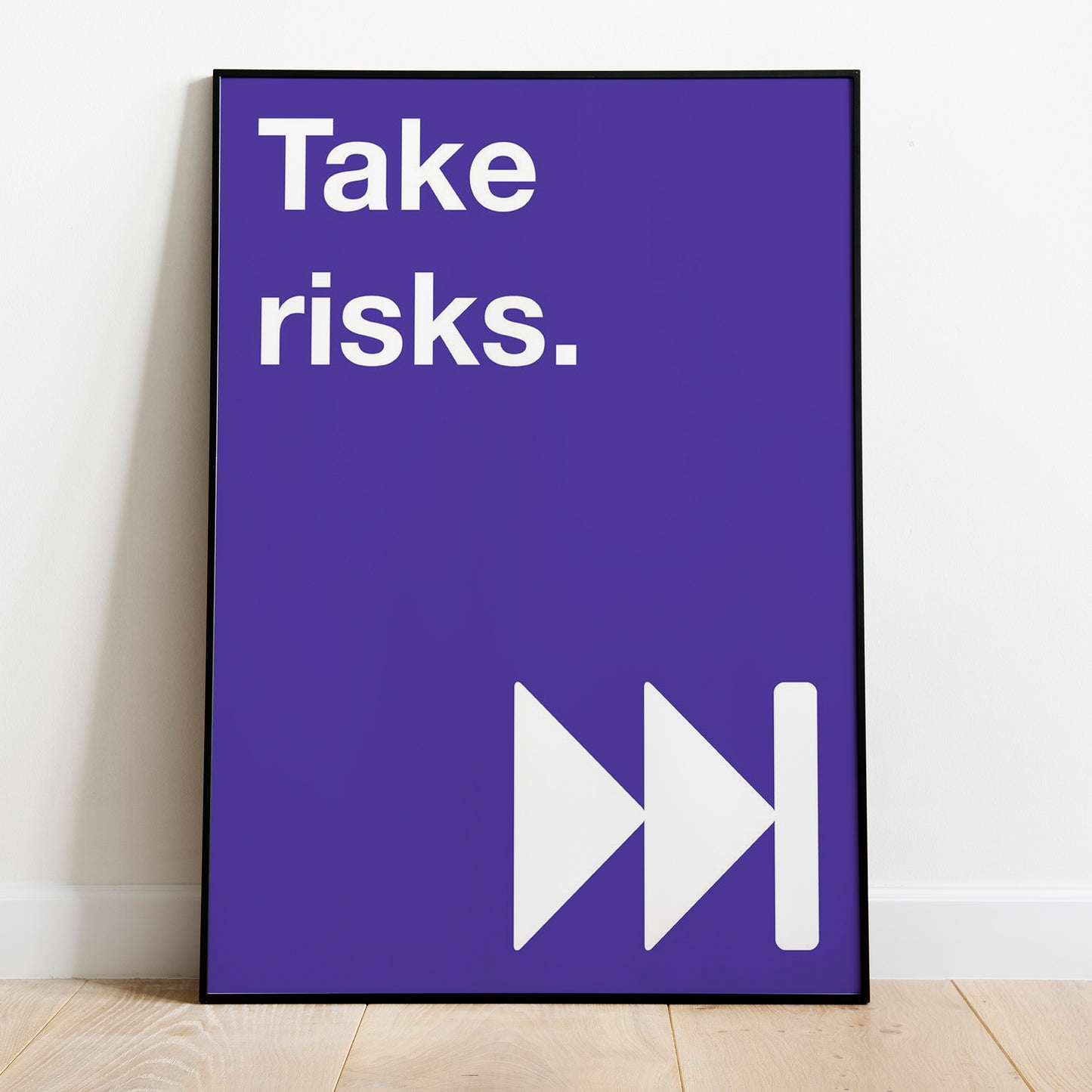 TAKE RISKS Wall Art Poster for Home Office
