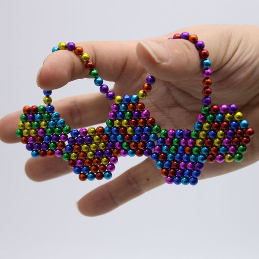 Rainbow Magnetic Beads: 216pcs Magic Bucky Balls for Stress Relief and Creative Play