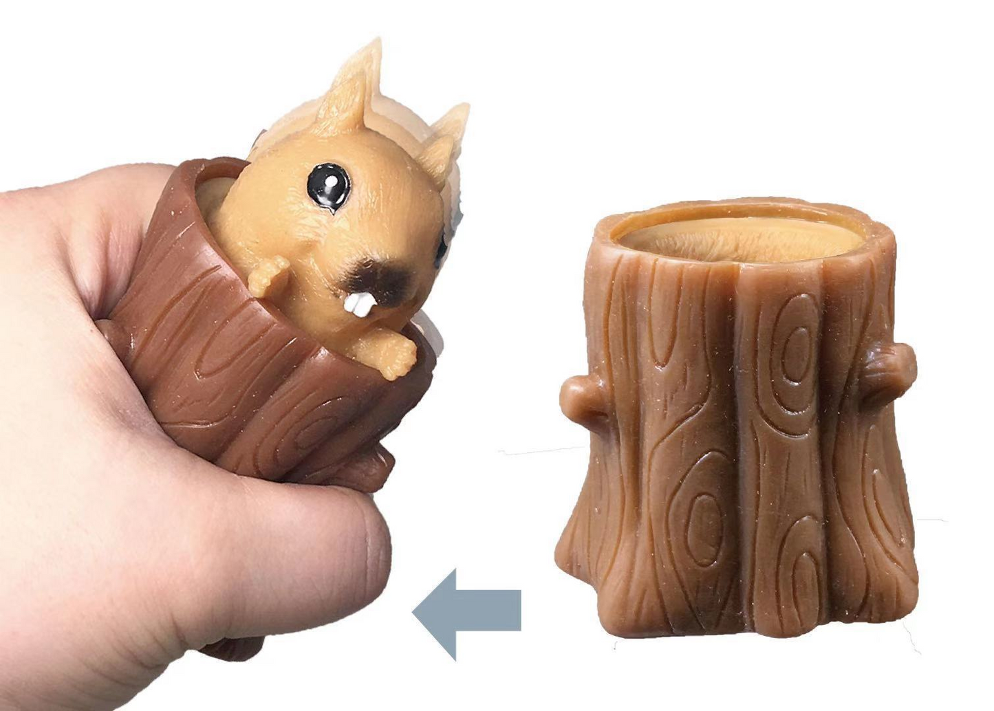 Squishy Funny Cute Animals Anti-stress Evil Squirrel and Pen Holder