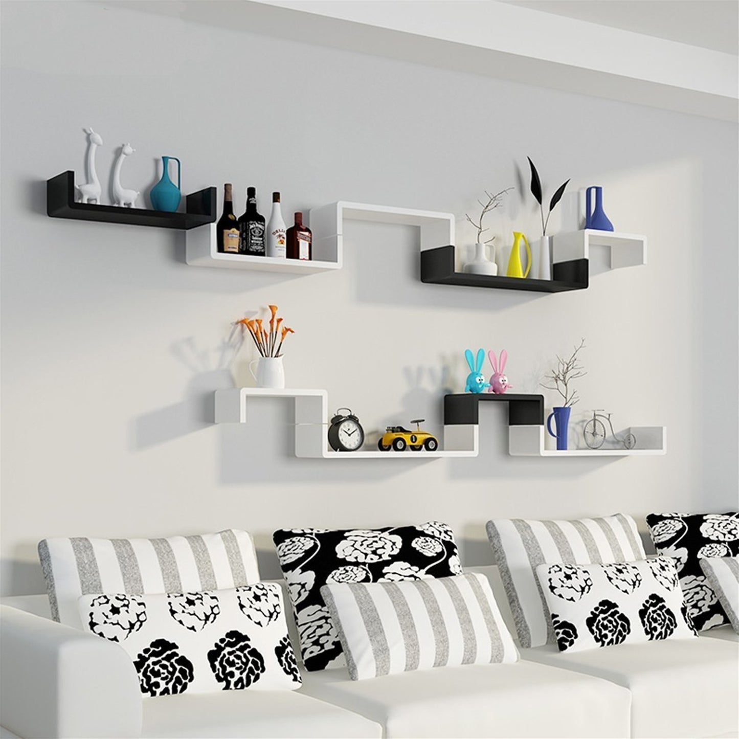 Set of 3 Floating Display Home Decor Shelves