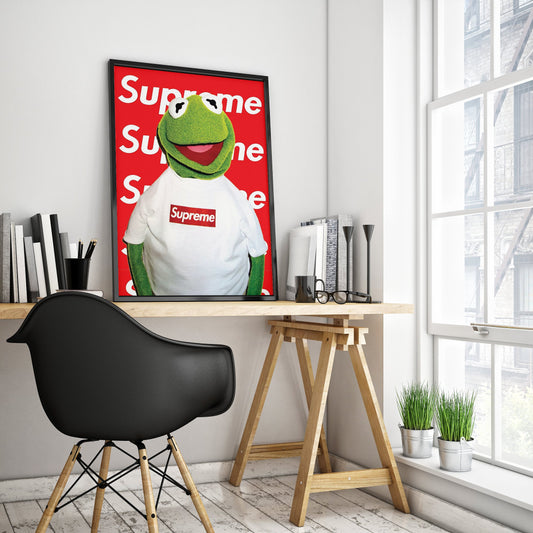 KERMIT THE FROG SUPREME Wall Art Poster For Home Office