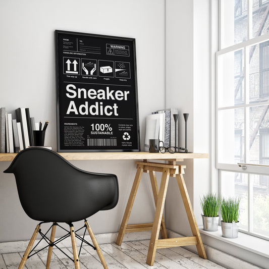 SNEAKER ADDICT Wall Art Poster for Home Office