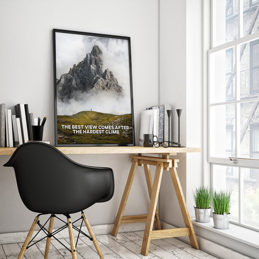 THE HARDEST CLIMB Wall Art Poster for Home Office