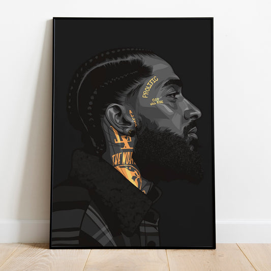 NIPSEY HUSTLE Wall Art Poster for Home Office