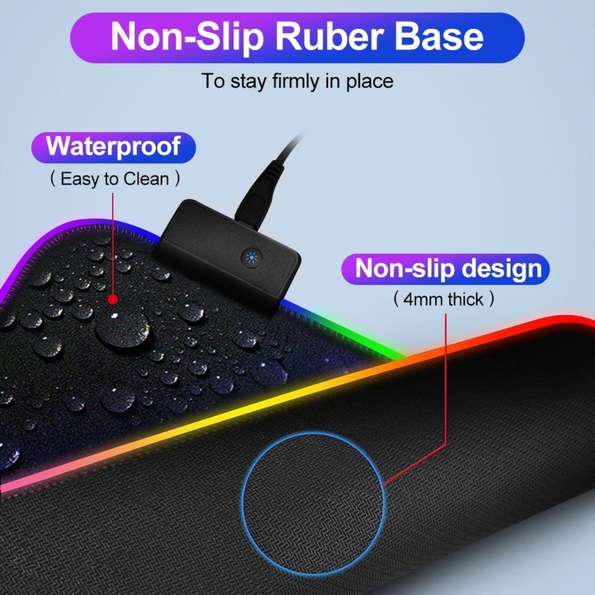 HYRSLF RGB Workspace Mouse Pad - Large