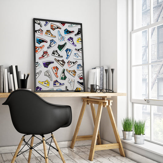 NIKE SNEAKERS Wall Art Poster for Home Office