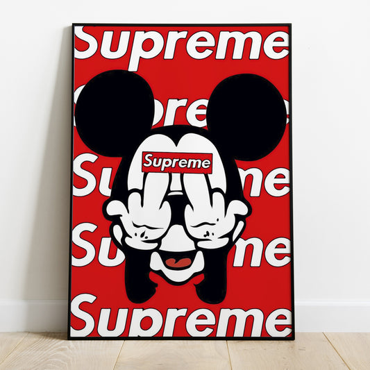 SUPREME MICKEY Wall Art Poster For Home Office