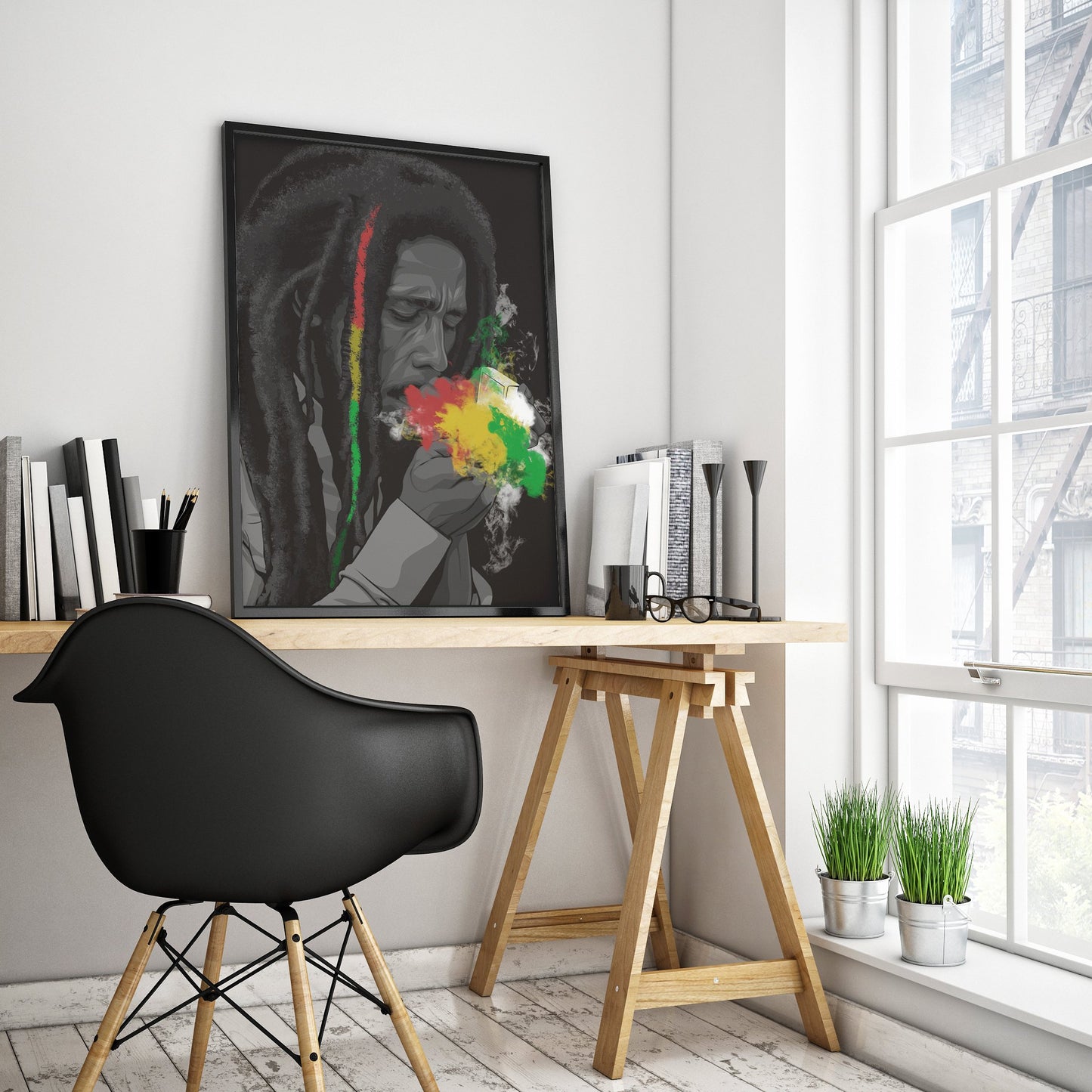 BOB MARLEY Wall Art Poster for Home Office